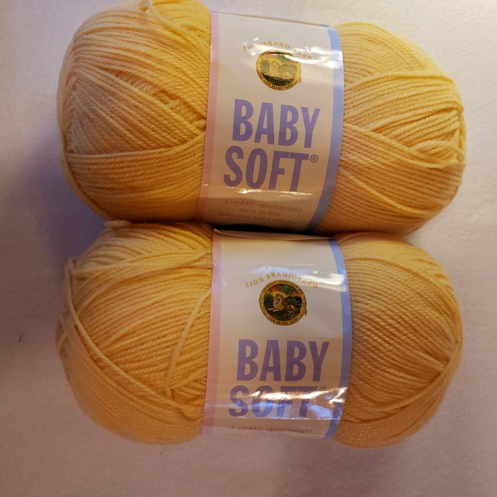Lion Brand Yarn "Baby Soft " Lemon Drop